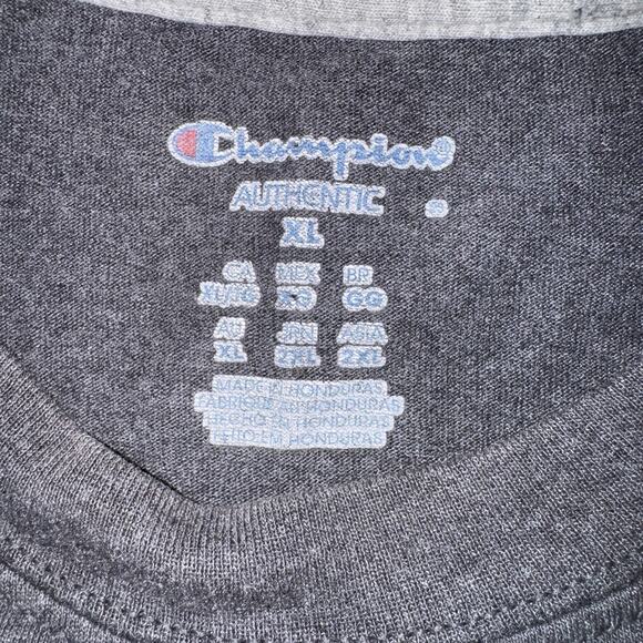 Champion Authentic Men's XL Classic Gray Blank T-Shirt Short Sleeve Crew - Picture 3 of 6
